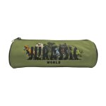 Trousse scolaire ronde jurassic world vert