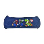 Trousse scolaire ronde super mario bleu