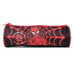 Trousse scolaire ronde marvel spider - man toile d'araigne noir