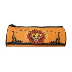 Trousse scolaire ronde le roi lion orange