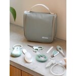 Trousse de toilette et 10 accessoires vert sauge