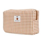 Trousse de toilette coton bio caramel