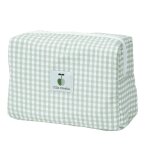 Trousse de toilette coton bio vichy vert