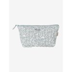 Trousse de toilette enfant en gaze de coton bleu gris