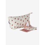 Trousse de toilette en gaze de coton rose