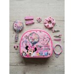 Trousse de toilette minnie mouse avec miroir et accessoires cheveux rose multicolore