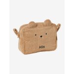 Trousse de toilette ourson en ponge caramel