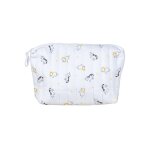 Trousse de toilette - pluche et pompon blanc