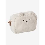 Trousse de toilette en sherpa ourson petit nomade ivoire