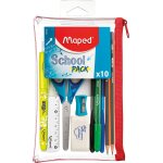 Trousse transparente school multicolore