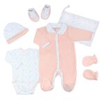 Trousseau naissance fille oeko - tex standard 100 rose