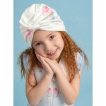 Turban de bain r�versible anti - uv fille blanc