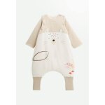 Turbulette d'hiver avec pieds retroussables et manches amovibles cracotte beige