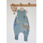 Turbulette d'hiver en velours avec pieds retroussables f�lintr�pide bleu