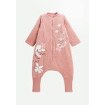 Turbulette d'hiver en velours avec pieds retroussables et manches amovibles bébé rosa rose Turbulette d'hiver en velours avec pieds retroussables et manches amovibles bébé rosa rose