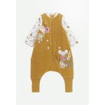Turbulette d'hiver en velours avec pieds retroussables et manches amovibles charlie ocre Turbulette d'hiver en velours avec pieds retroussables et manches amovibles charlie ocre