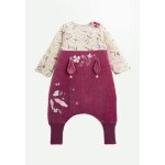Turbulette d'hiver en velours avec pieds retroussables et manches amovibles mila rose