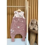 Turbulette d'hiver en velours avec pieds retroussables sora prune