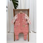 Turbulette tog 2 en gaze de coton avec pieds retroussables et manches amovibles santa giulia orange