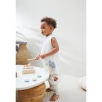 Turbulette tog 2 en gaze de coton avec pieds retroussables sian ecru