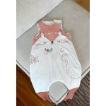 Turbulette tog 2 en velours avec pieds retroussables bloom ecru