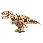 Tyrannosaure rex en bois  construire maquette mcanique 3d marchante avec ressort en mtal brown