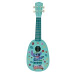 Ukulele stitch en bois, 4 cordes en nylon, guide inclus, 53 cm bleu