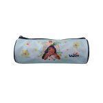 Vaiana - trousse scolaire ronde - fille - bleu - 1 compartiment zipp� bleu