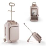 Valise cabine enfant kinderkraft cabby 2 en 1 porteur avec si�ge roues lumineuses pliable compacte 20l ...