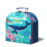 Ma valise puzzle ocan 104 pcs bleu