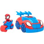 V�hicule 2 en 1 web strike ses amis extraordinaires de marvel rouge et bleu