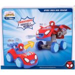 V�hicule spidey et ses incroyables amis marvel - spiderman mech web crawler rouge et bleu
