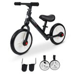 Vélo enfant draisienne 2 en 1 roulettes pédales amovibles hauteur selle réglable noir Vélo enfant draisienne 2 en 1 roulettes pédales amovibles hauteur selle réglable noir