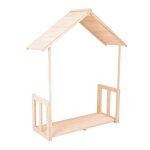 Veranda pour maisonnette bouton d'or cottage bois fsc� marron