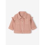 Veste b�b� fille volant�e rose poudr�