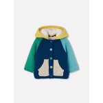 Veste b�b� gar�on maille � capuche bleu