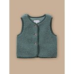 Veste b�b� sans manches sherpa vert pastel