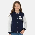 Veste boutonn�e fille marine