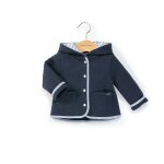Veste � capuche b�b� fille indigo