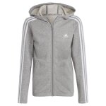 Veste � capuche style � rayures coton essentials gris