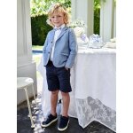 Veste de cérémonie garçon en coton / lin bleu Veste de cérémonie garçon en coton / lin bleu