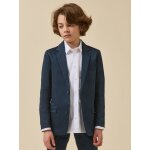 Veste de costume gar�on - collection f�tes et mariages bleu fonce uni