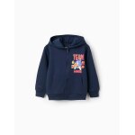 Veste en coton avec capuche sonic bleu foncé Veste en coton avec capuche sonic bleu foncé