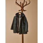 Veste en coton enduit vert fonce