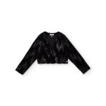 Veste courte pour fille en velours avec dtails  sequins noir