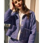 Veste courte de maternité pippa bleu Veste courte de maternité pippa bleu