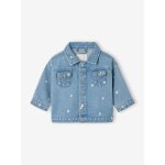 Veste denim b�b� fille fleurs stone