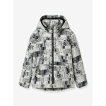 Veste doubl�e avec d�tails r�fl�chissants gar�on name it noir imprim�