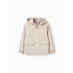 Veste avec doublure et capuche amovible beige clair