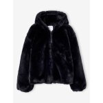 Veste fausse fourrure fille noir